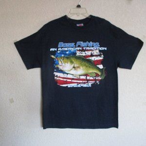 New BASS FISHING T SHIRT Sz Lg